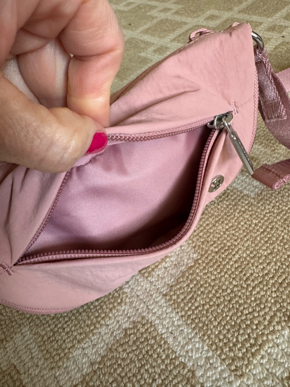 Lululemon All Night Festival Bag 5L Nylon Crossbody Travel Athleisure Pink O/S - Picture 12 of 17